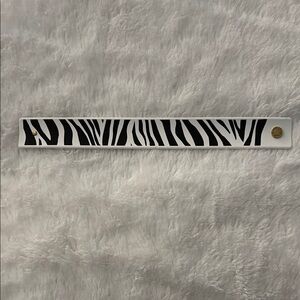 Marc By Marc Jacobs Zebra Print Slap Bracelet